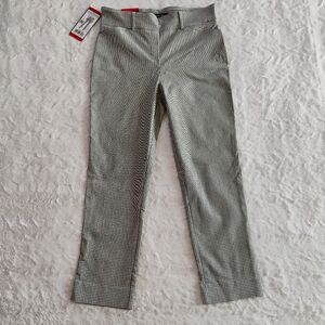 Hilary Radley Checkered Slim Leg Tummy Control Pants